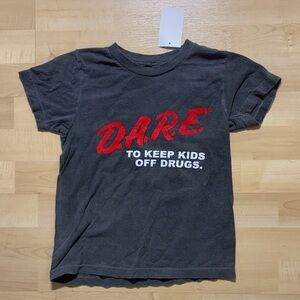 D.A.R.E. Kids' Short Sleeve Tee in Black with Red Logo